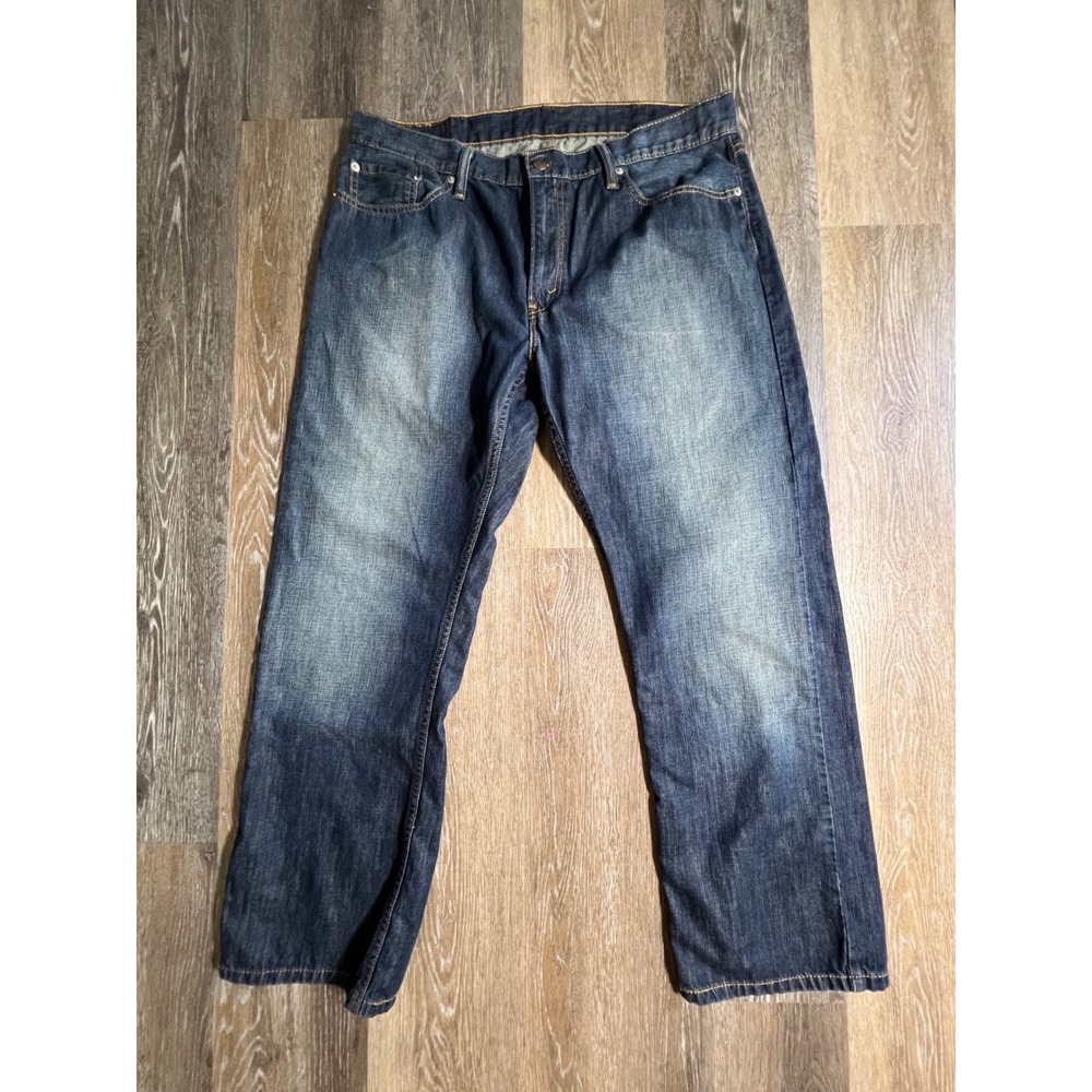 Levi's 514 Straight‎ Fit Jeans Mens 38x30 Blue Good Faded Denim Medium Wash